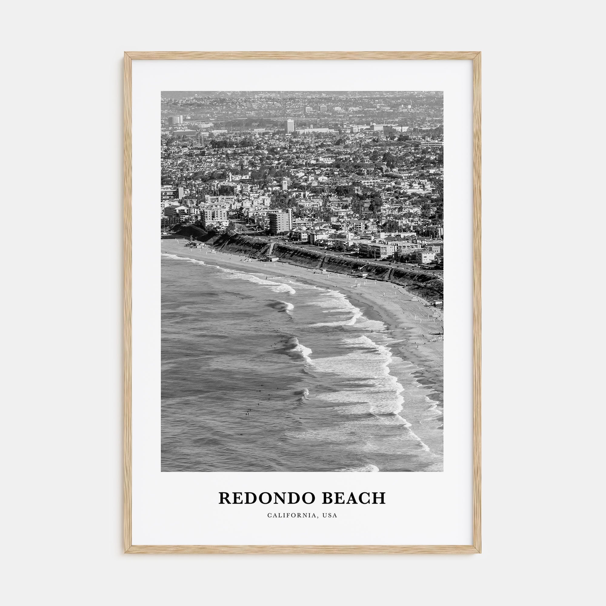 Redondo Beach Portrait B&W Poster