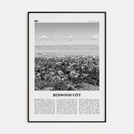 Redwood City Travel B&W Poster