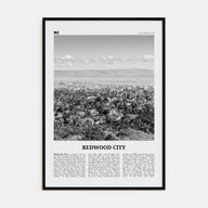 Redwood City Travel B&W Poster