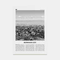 Redwood City Travel B&W Poster