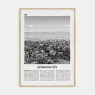 Redwood City Travel B&W Poster