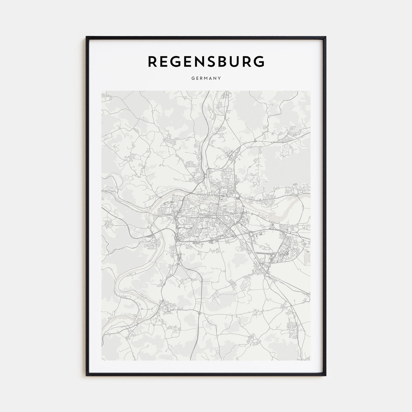 Regensburg Map Portrait Poster