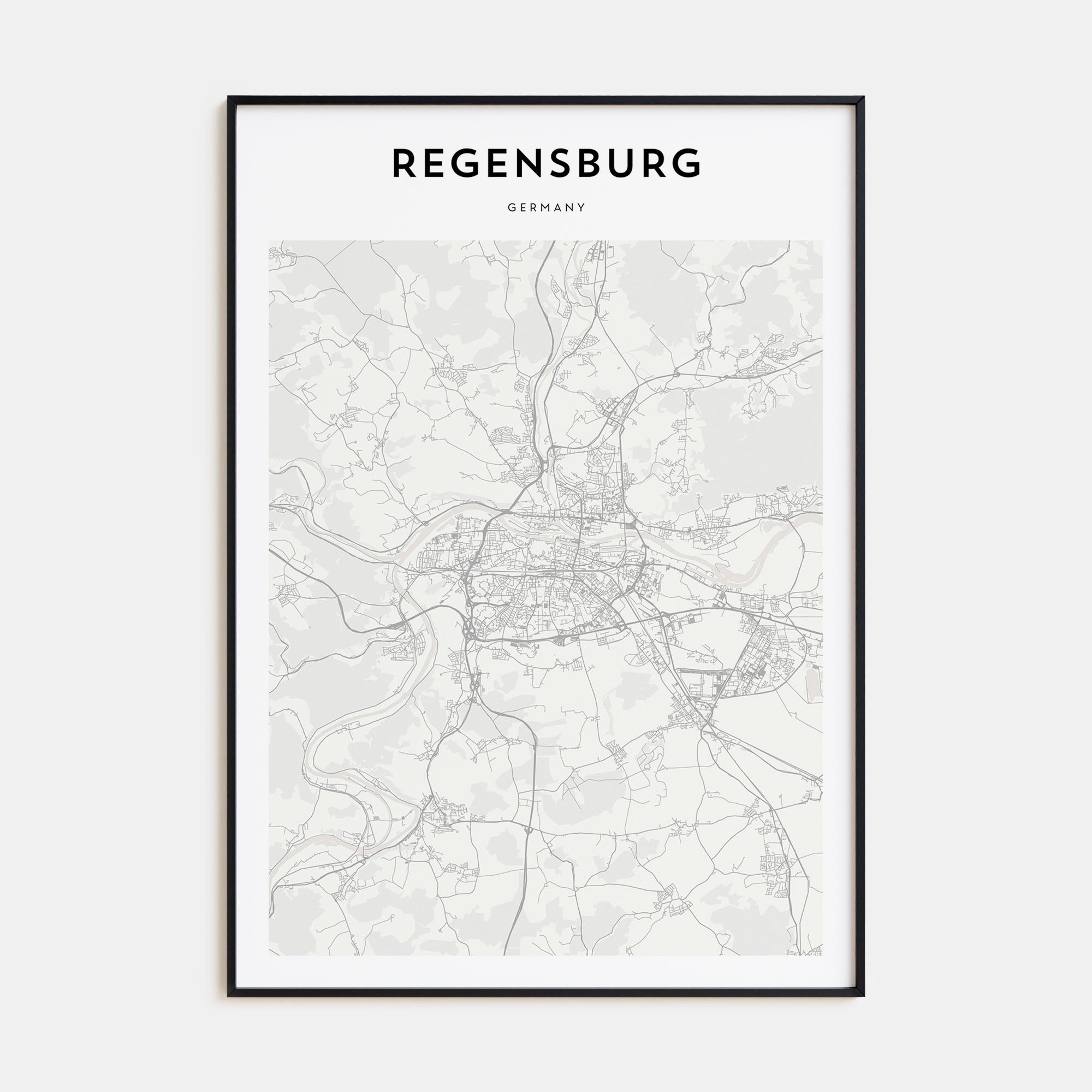 Regensburg Map Portrait Poster