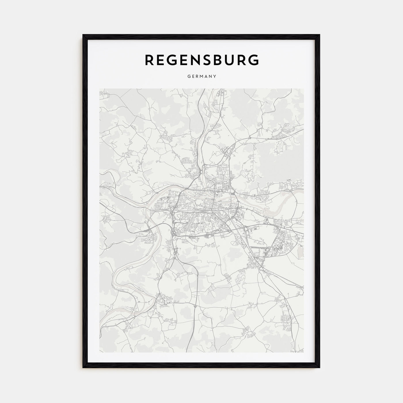 Regensburg Map Portrait Poster