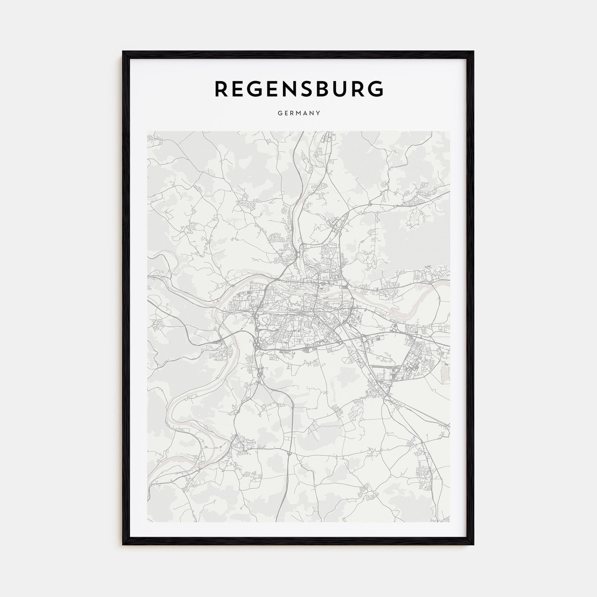 Regensburg Map Portrait Poster
