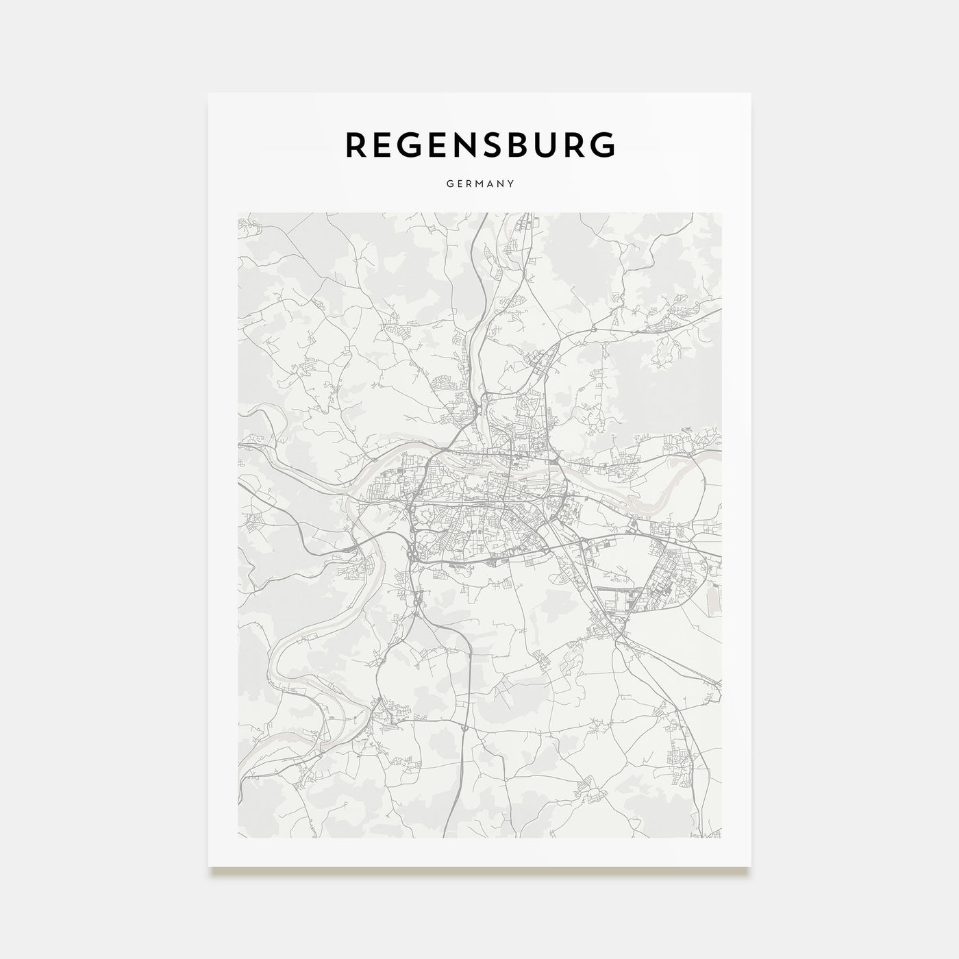 Regensburg Map Portrait Poster