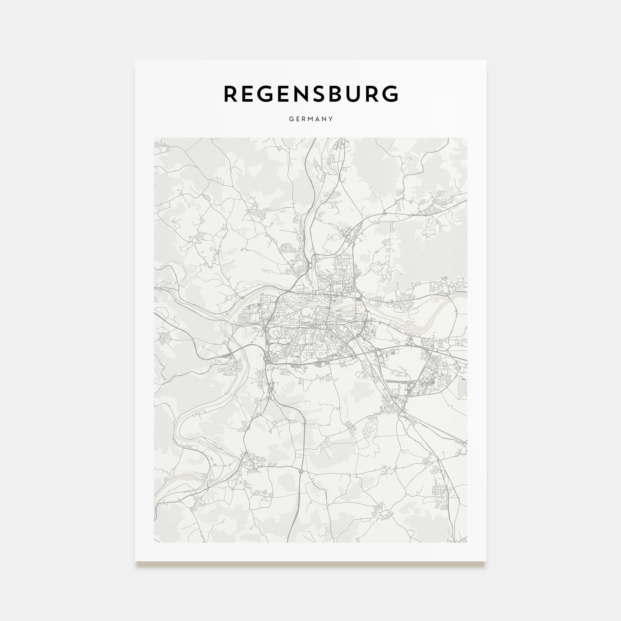 Regensburg Map Portrait Poster
