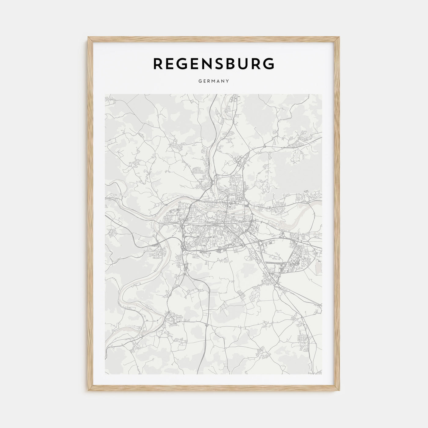Regensburg Map Portrait Poster