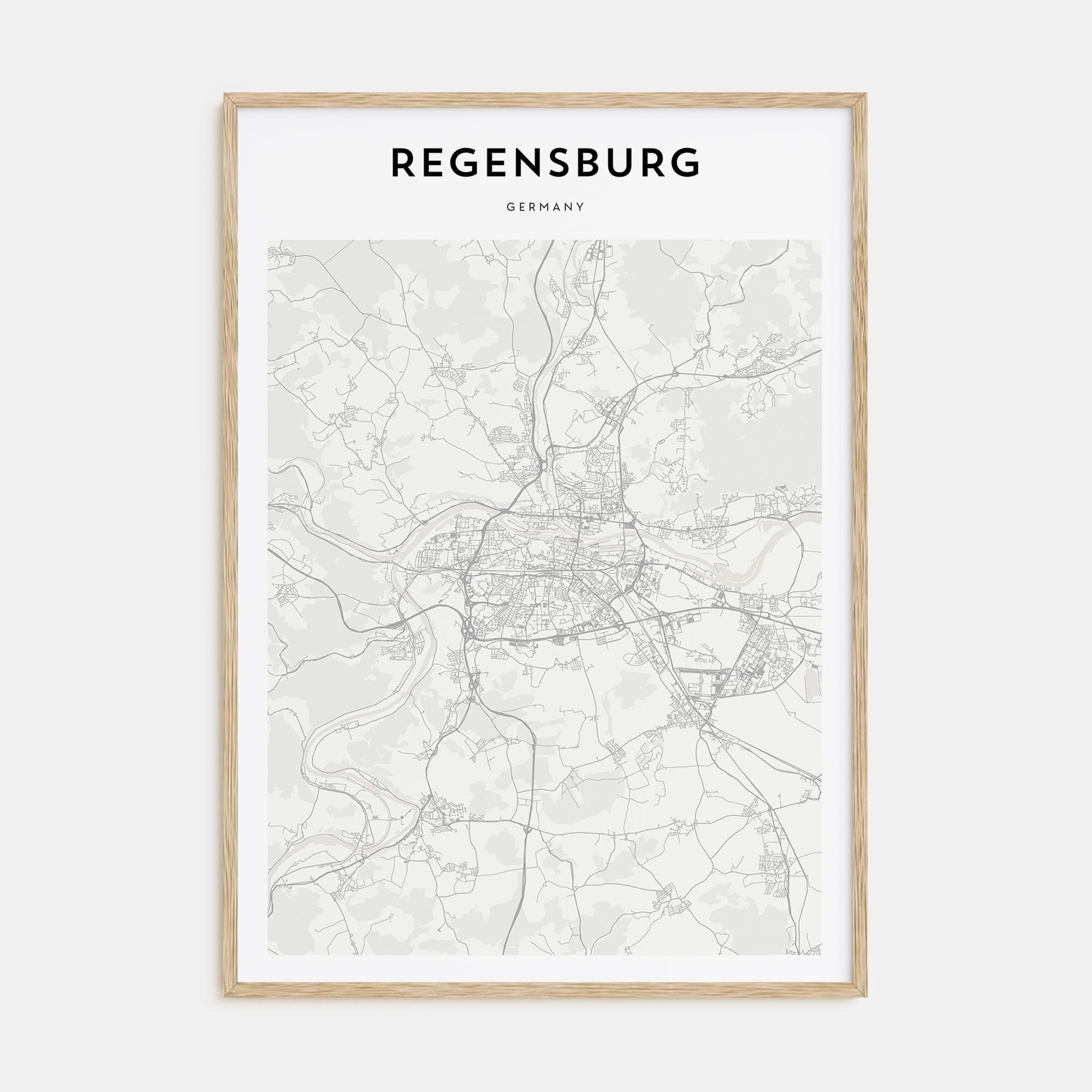 Regensburg Map Portrait Poster