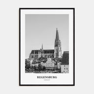 Regensburg Portrait B&W Poster