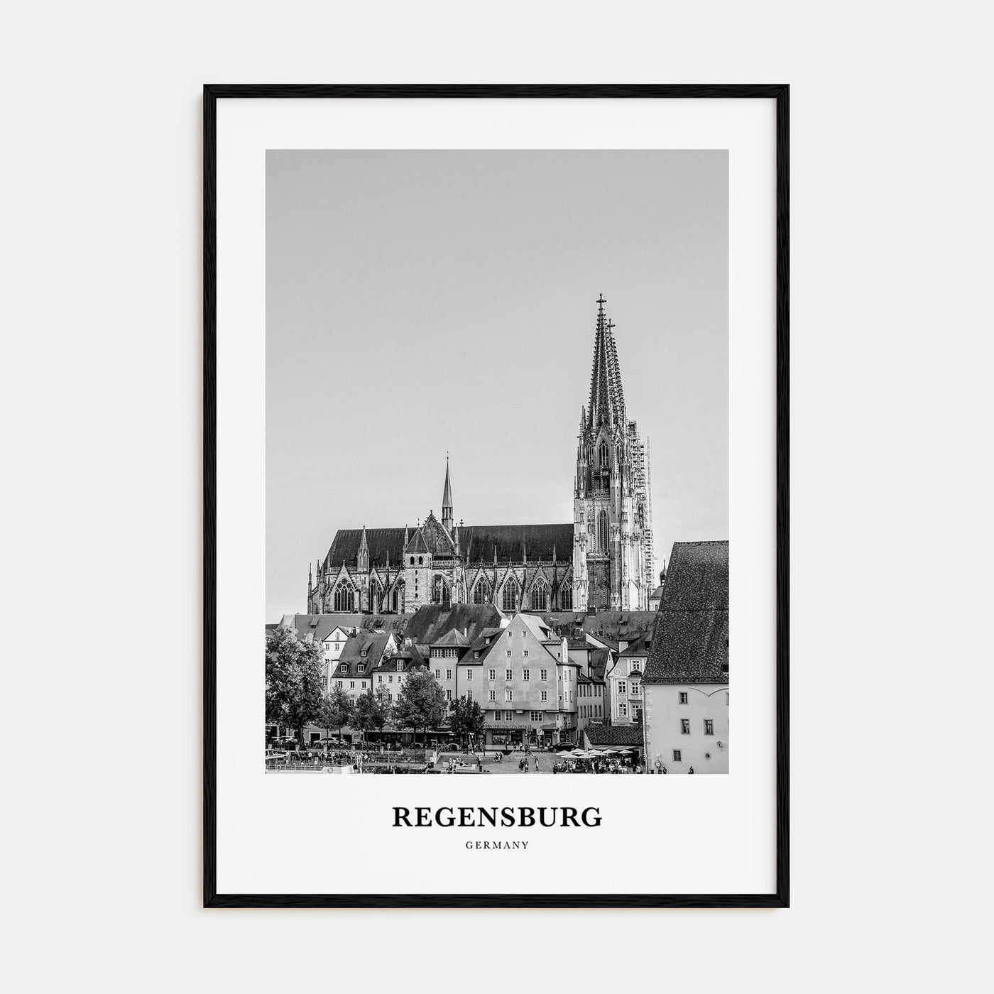 Regensburg Portrait B&W Poster