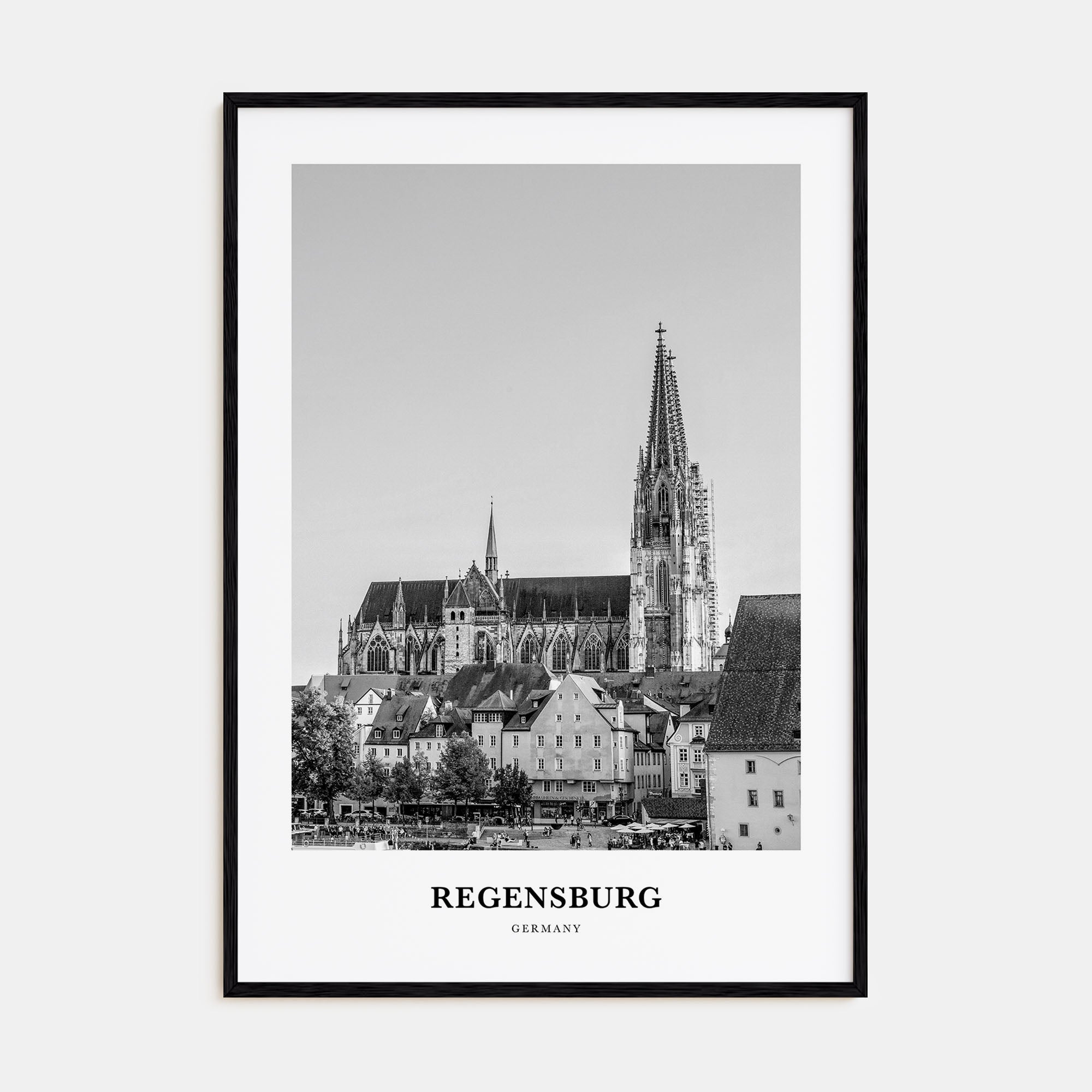 Regensburg Portrait B&W Poster