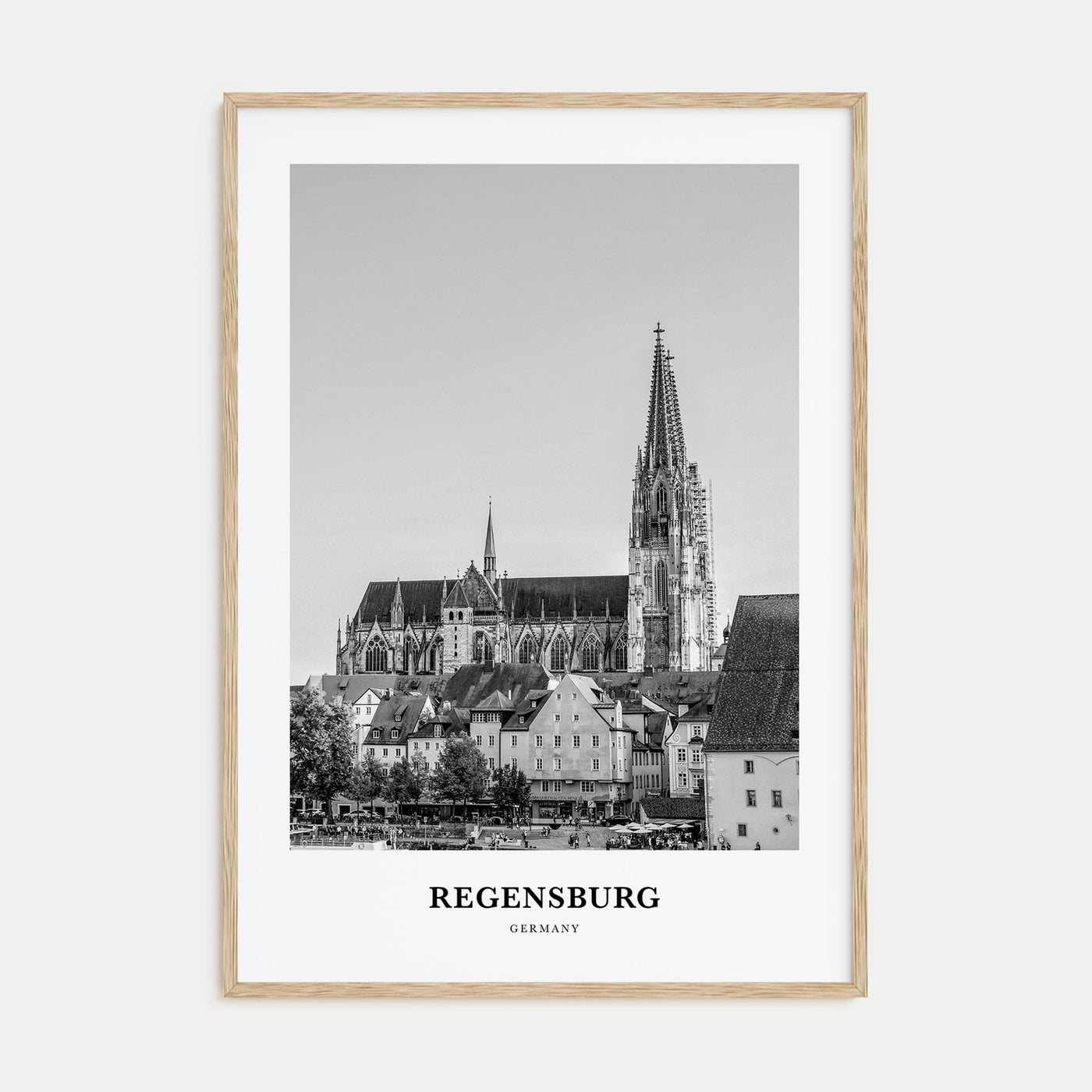 Regensburg Portrait B&W Poster