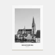 Regensburg Portrait B&W Poster