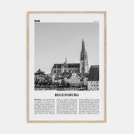 Regensburg Travel B&W Poster