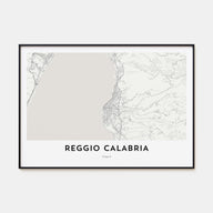 Reggio Calabria Map Landscape Poster