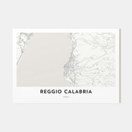 Reggio Calabria Map Landscape Poster
