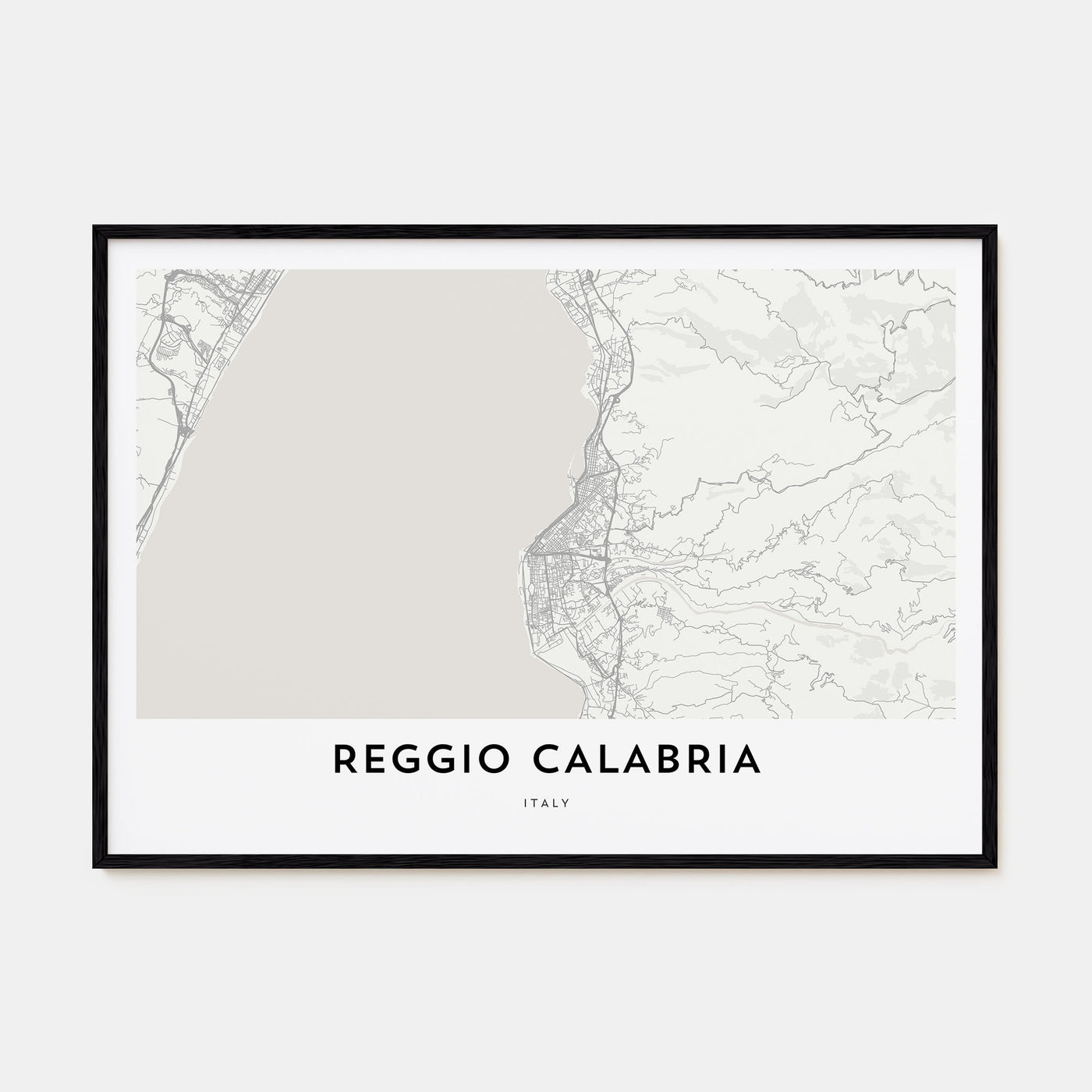 Reggio Calabria Map Landscape Poster