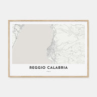Reggio Calabria Map Landscape Poster