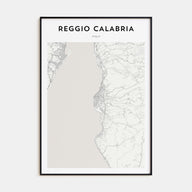 Reggio Calabria Map Portrait Poster