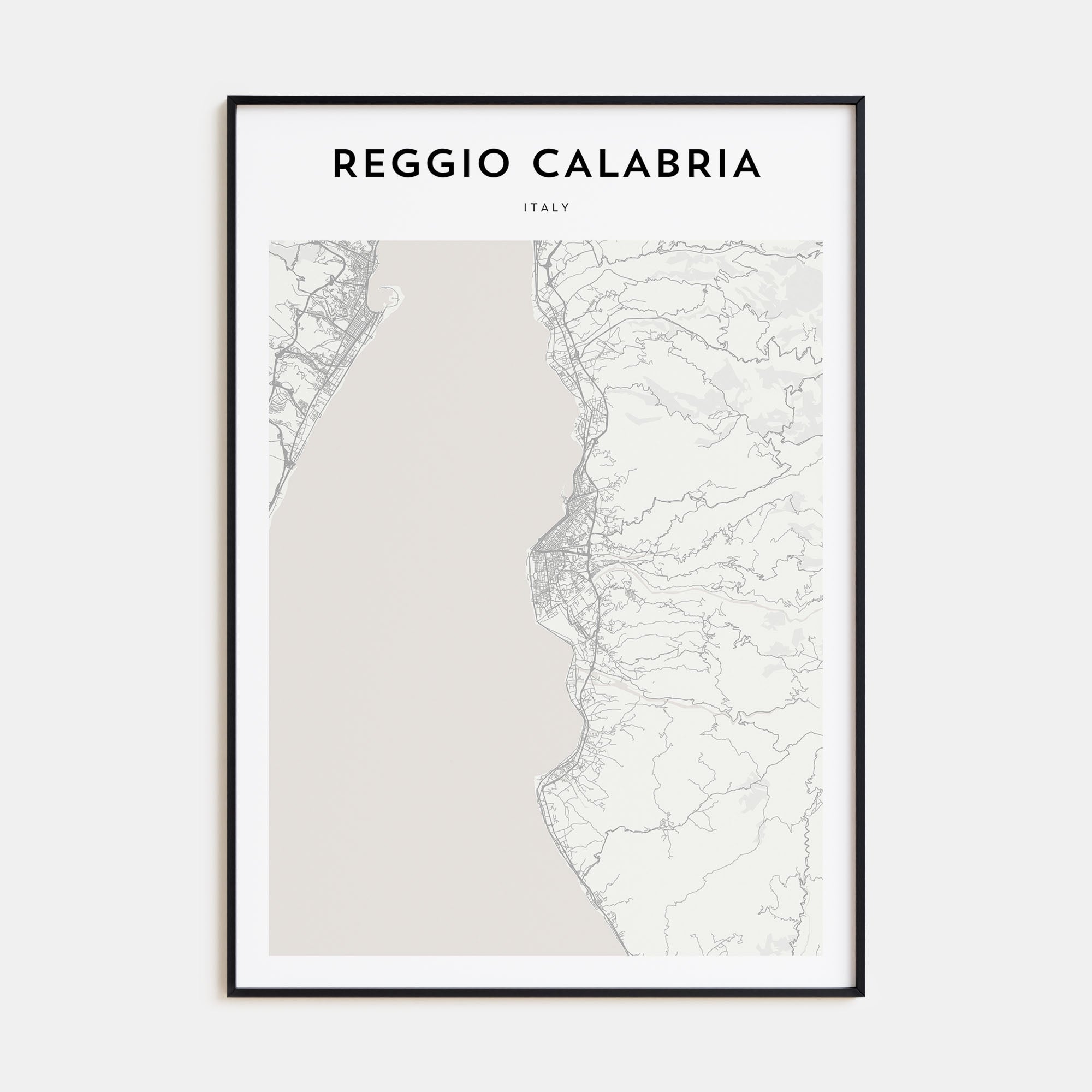 Reggio Calabria Map Portrait Poster