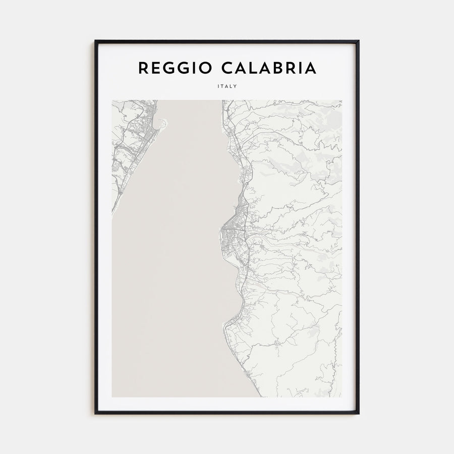 Reggio Calabria Map Portrait Poster