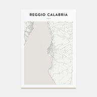 Reggio Calabria Map Portrait Poster
