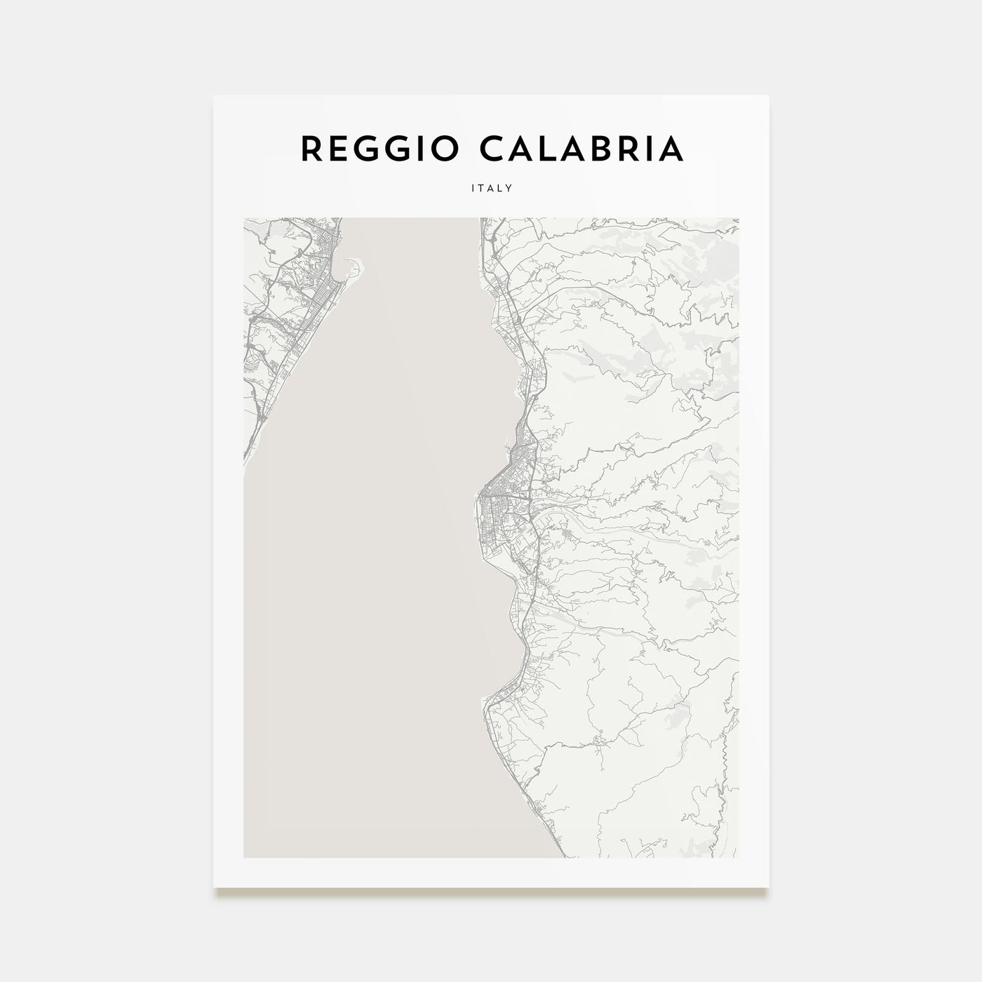 Reggio Calabria Map Portrait Poster