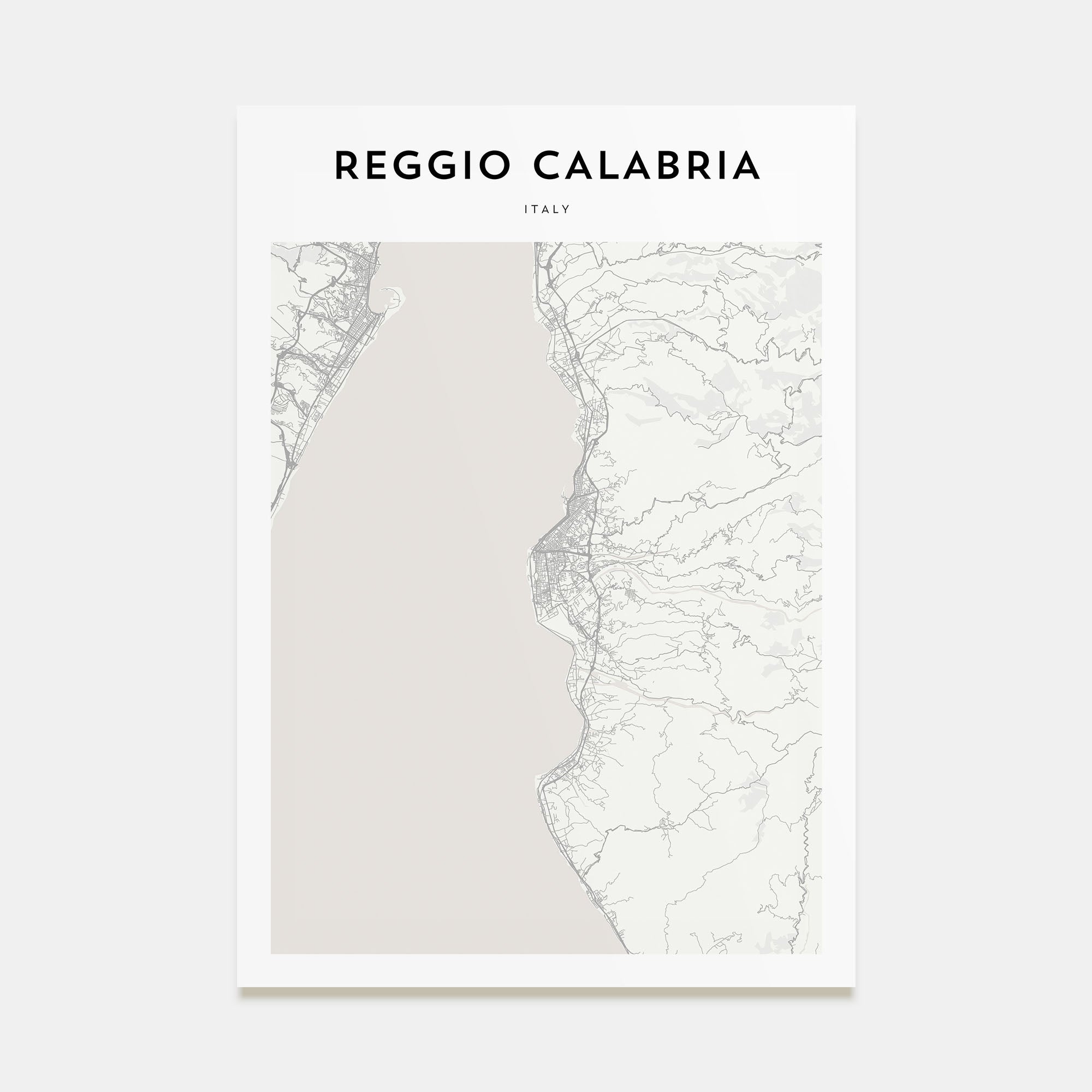 Reggio Calabria Map Portrait Poster