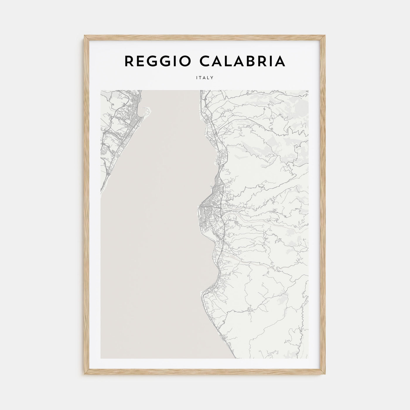 Reggio Calabria Map Portrait Poster