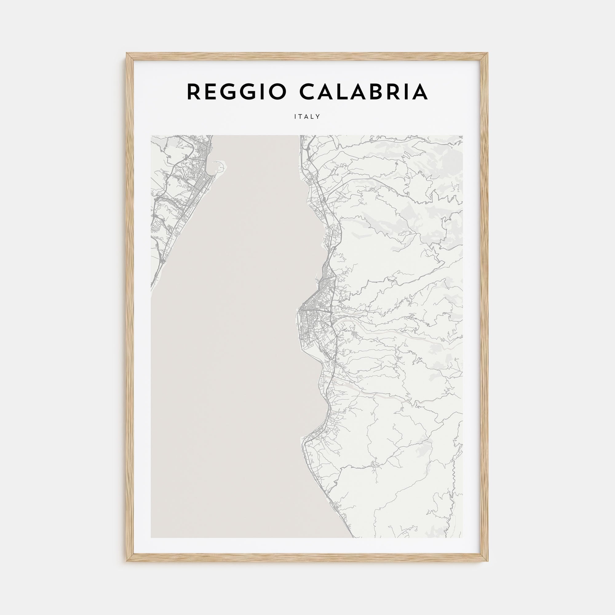 Reggio Calabria Map Portrait Poster