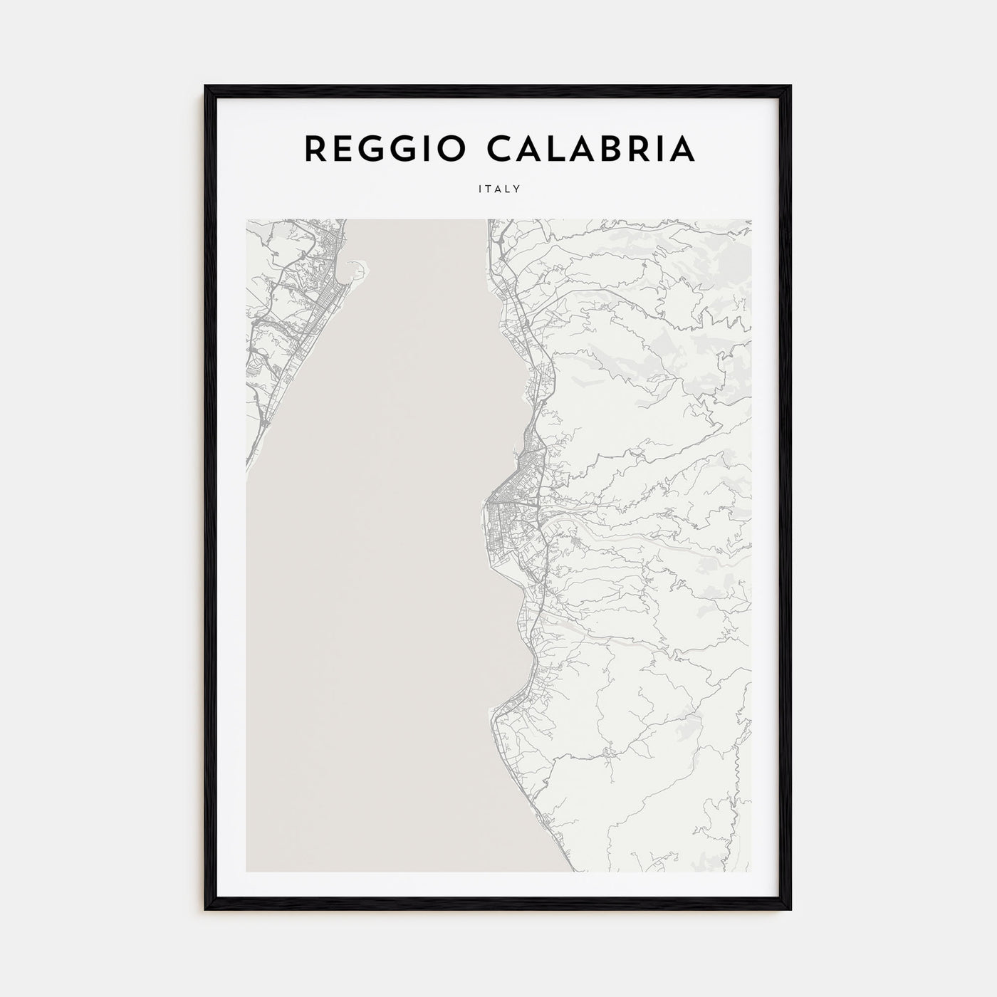 Reggio Calabria Map Portrait Poster
