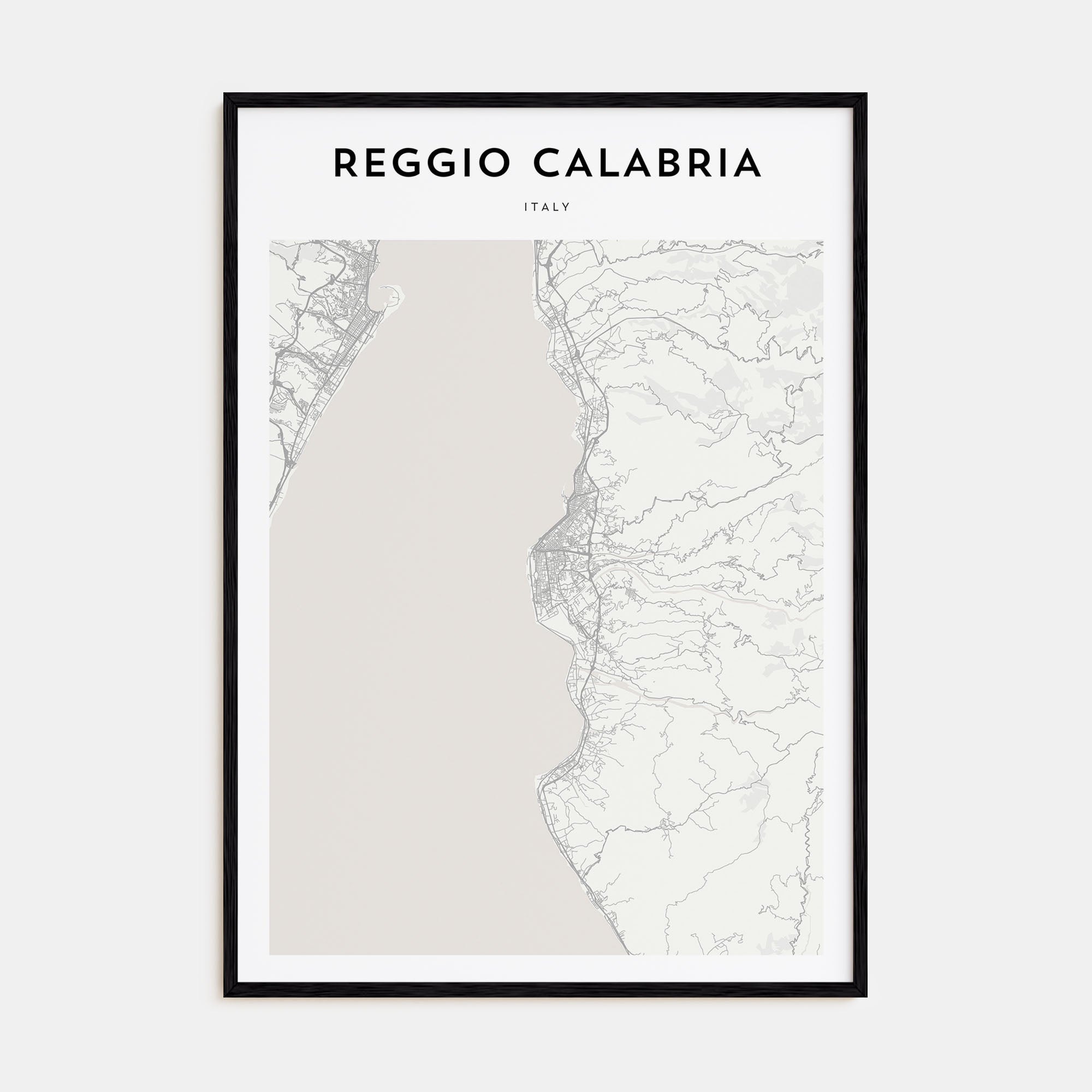 Reggio Calabria Map Portrait Poster
