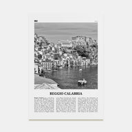 Reggio Calabria Travel B&W Poster