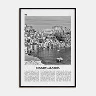 Reggio Calabria Travel B&W Poster