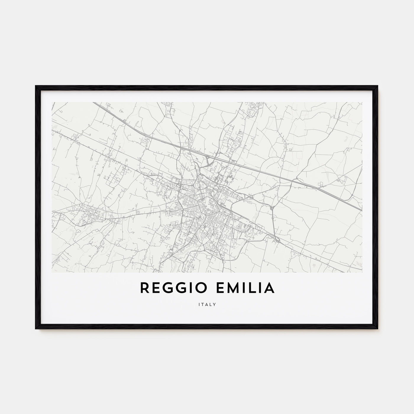 Reggio Emilia Map Landscape Poster