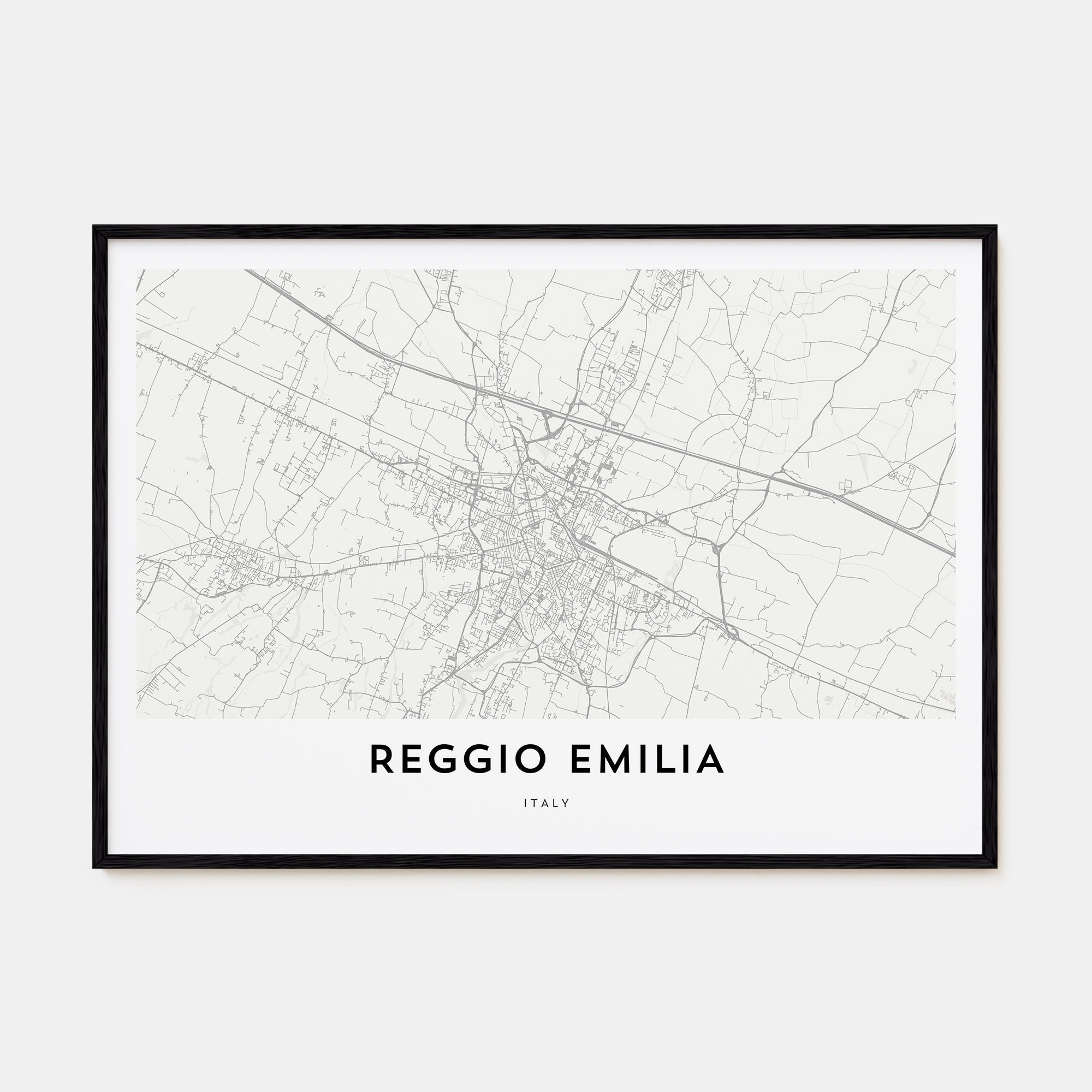 Reggio Emilia Map Landscape Poster