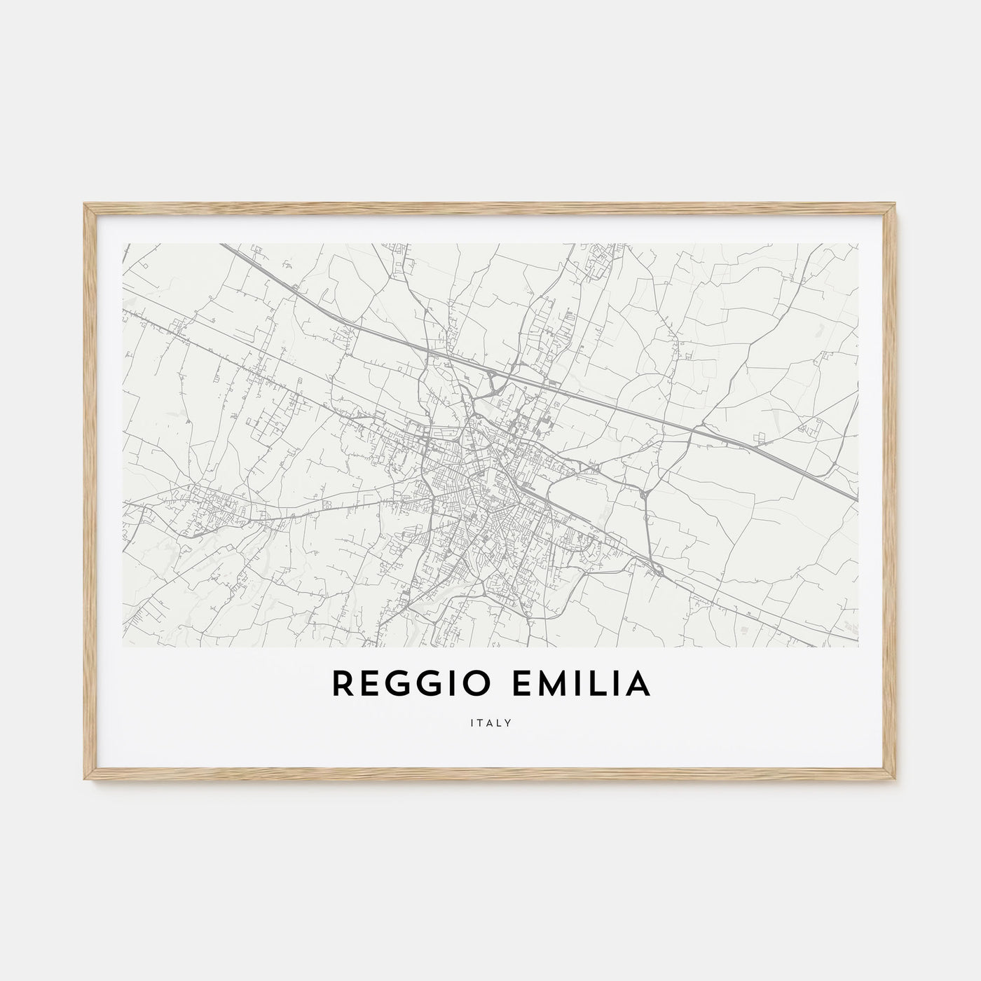 Reggio Emilia Map Landscape Poster