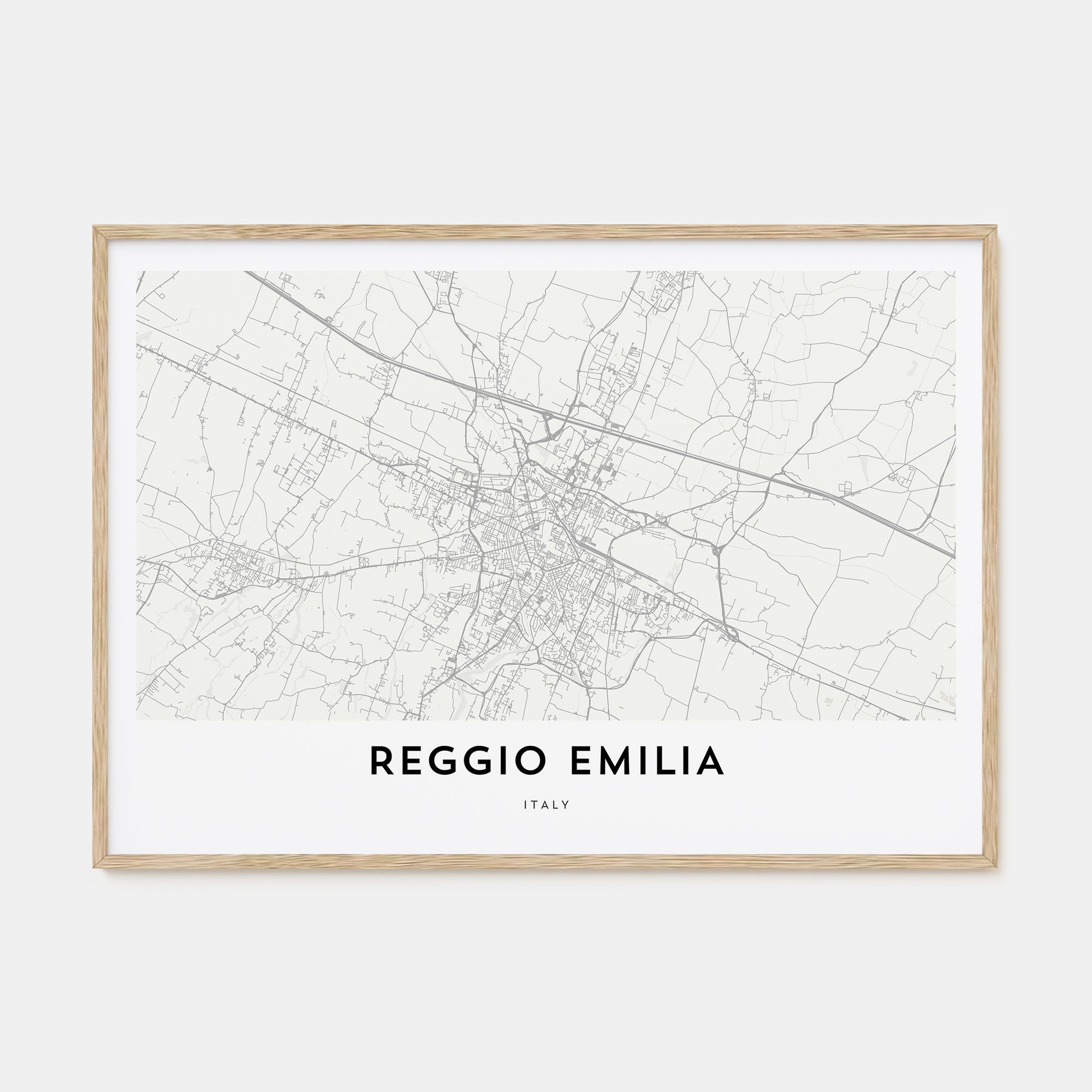 Reggio Emilia Map Landscape Poster