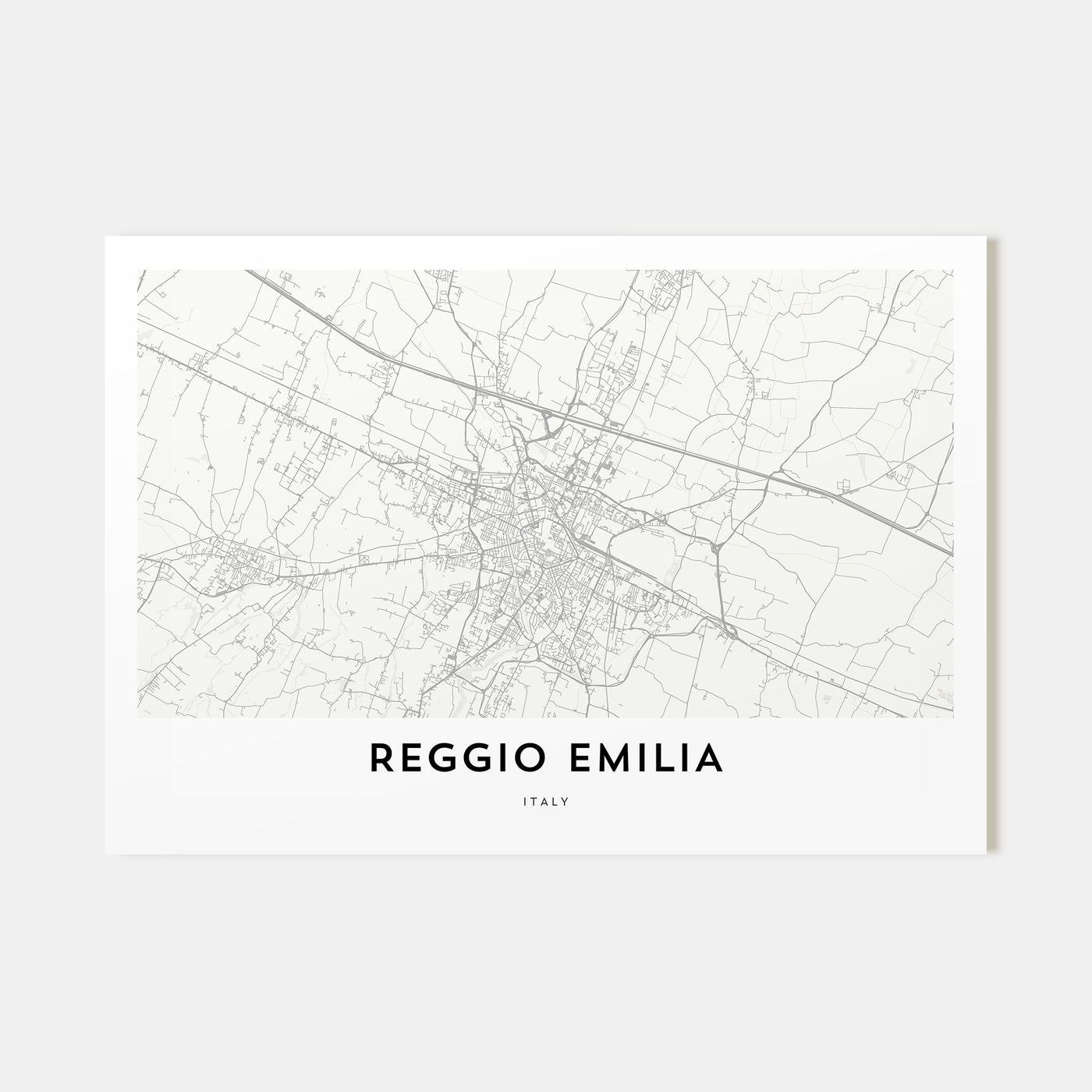 Reggio Emilia Map Landscape Poster