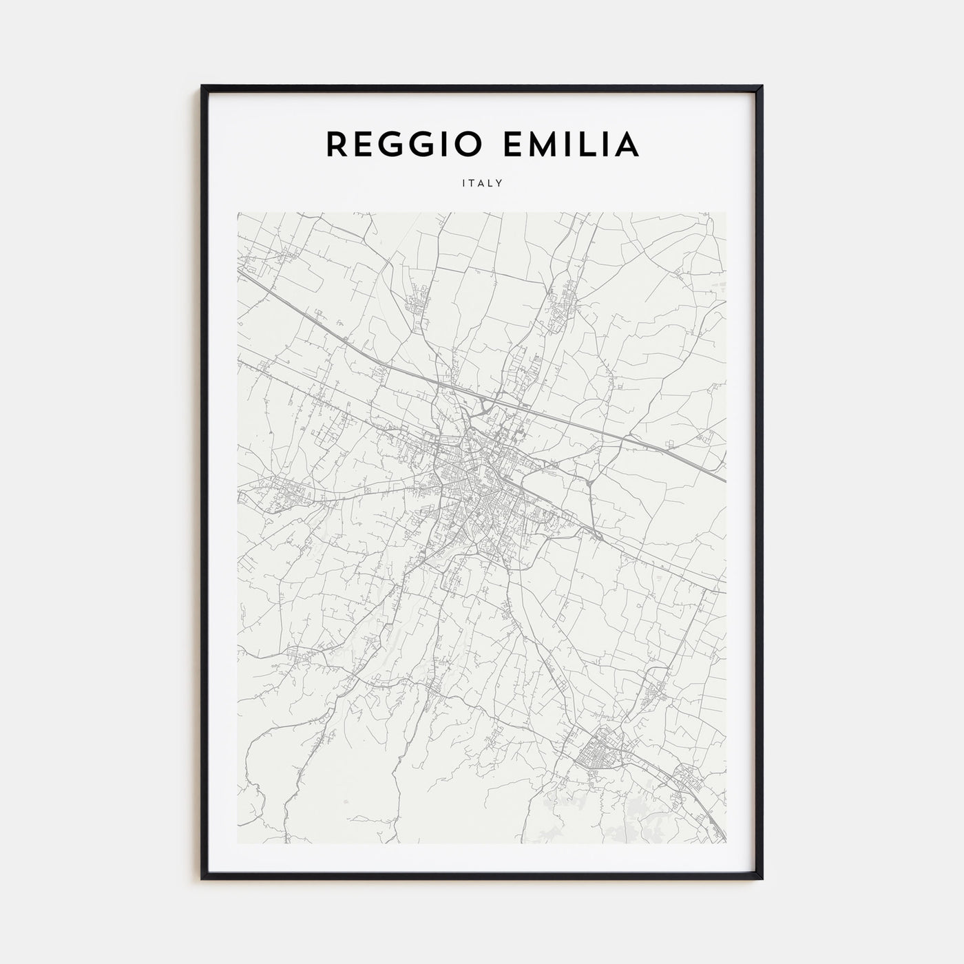Reggio Emilia Map Portrait Poster