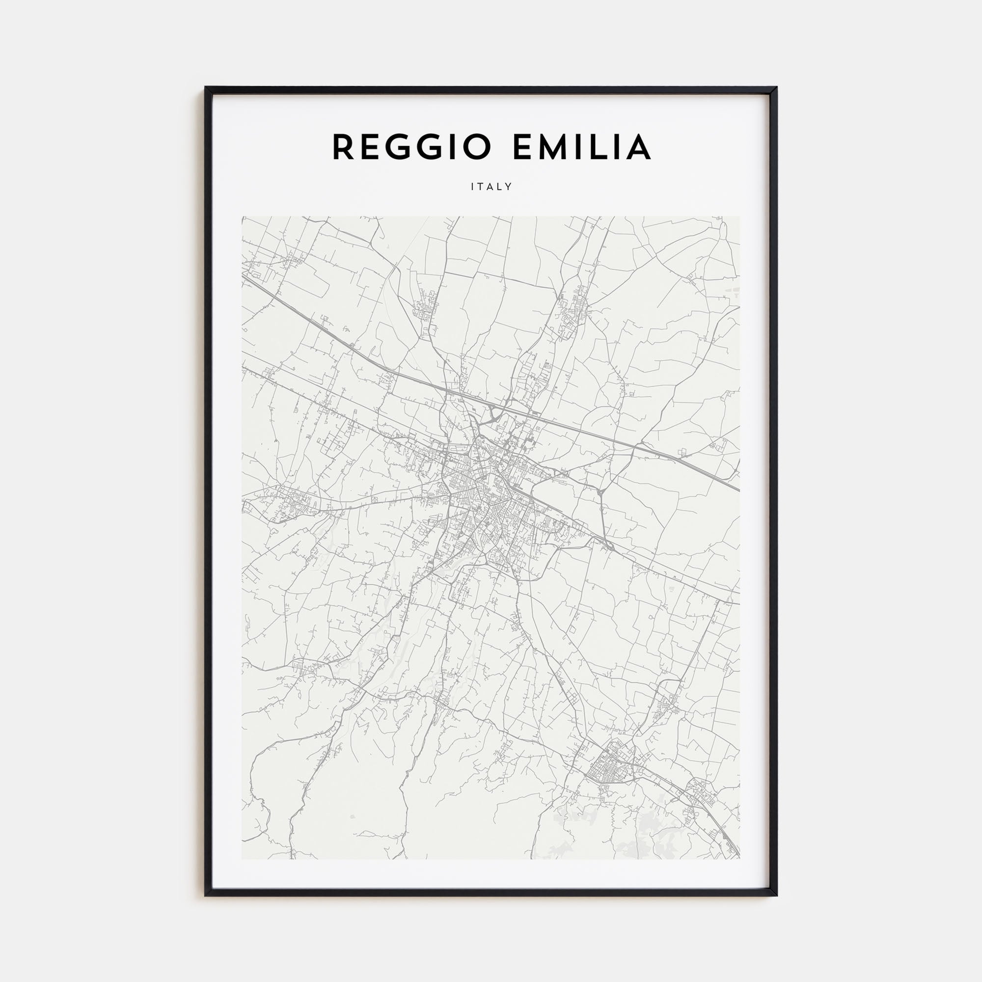 Reggio Emilia Map Portrait Poster