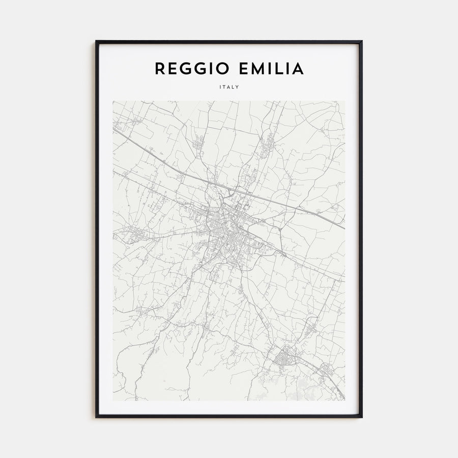 Reggio Emilia Map Portrait Poster
