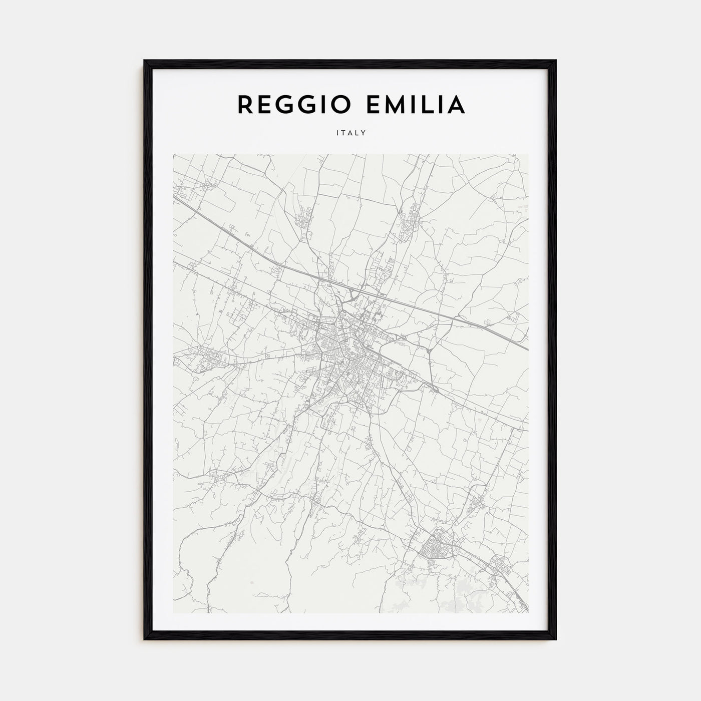 Reggio Emilia Map Portrait Poster