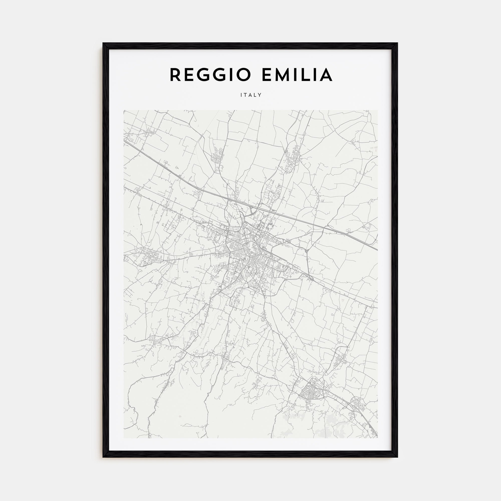Reggio Emilia Map Portrait Poster