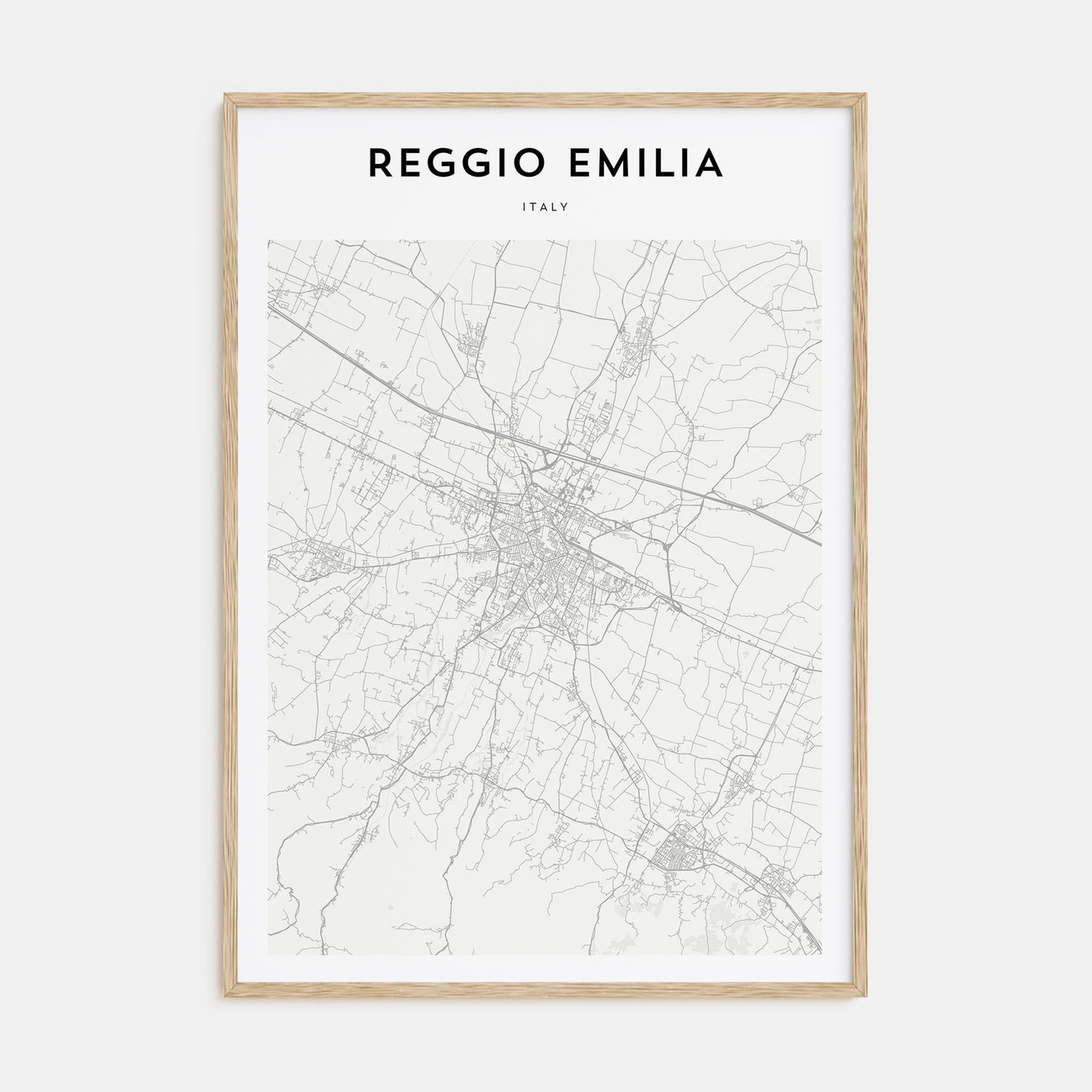 Reggio Emilia Map Portrait Poster