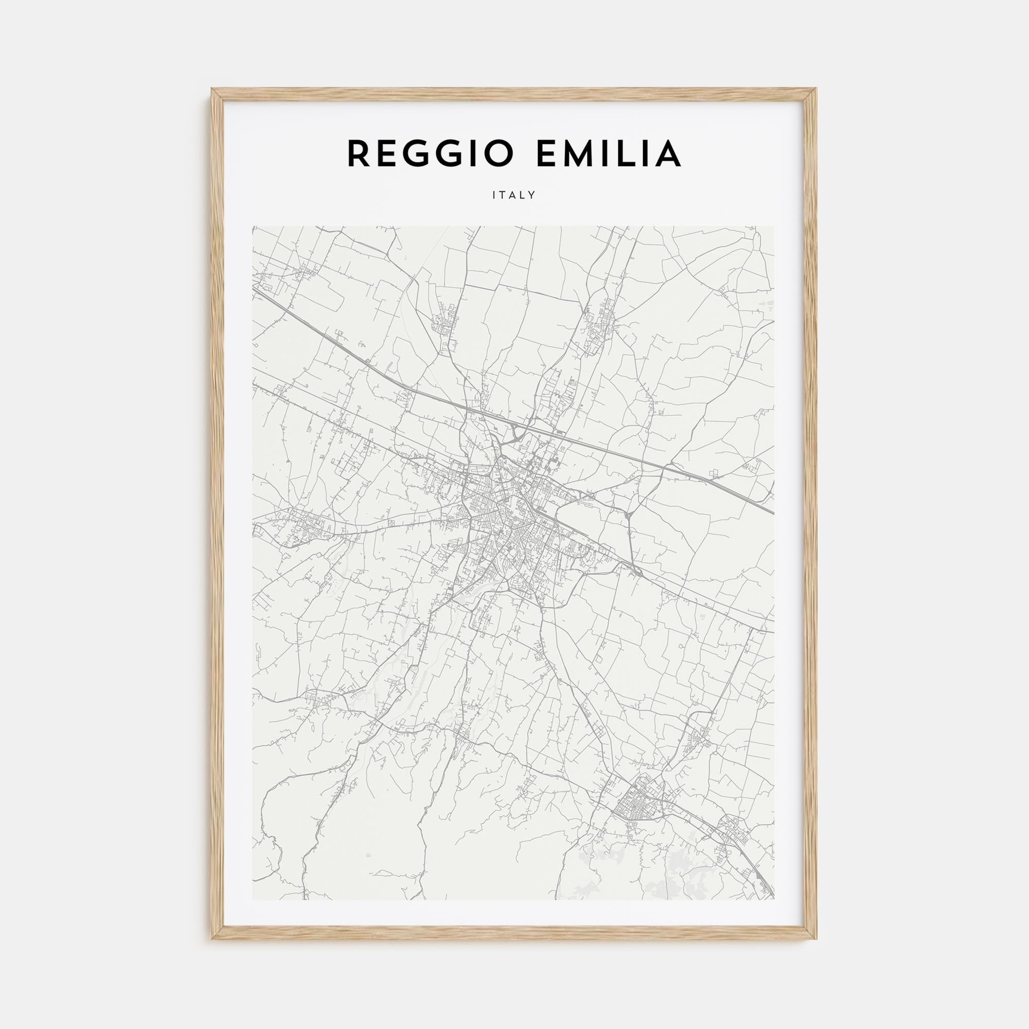 Reggio Emilia Map Portrait Poster