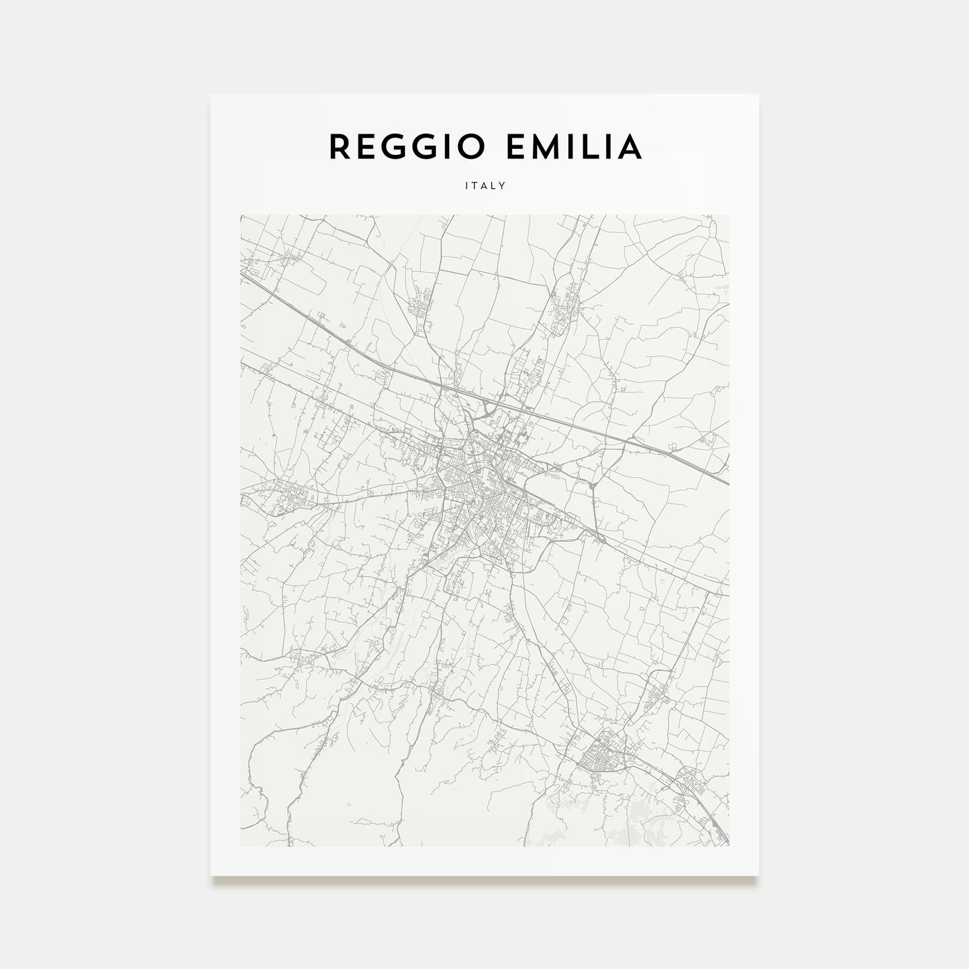 Reggio Emilia Map Portrait Poster
