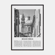 Reggio Emilia Travel B&W Poster