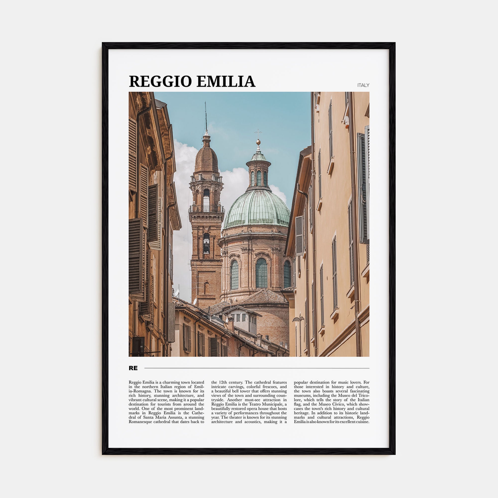 Reggio Emilia Travel Color Poster